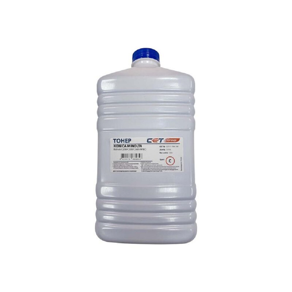 Тонер NF8C TN-324 для KONICA MINOLTA Bizhub C258/C308/C368 (CET) Cyan, 500г/бут, CET111110C-500