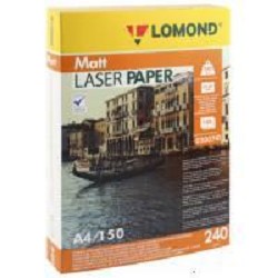 Фотобумага LOMOND Двухсторонняя Матовая, для лазерной печати, 240 г/м2, A4/150л.