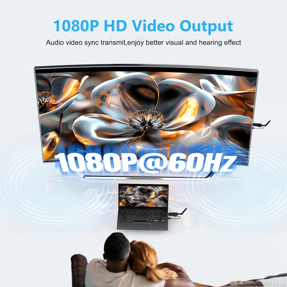 ORIENT VE059, WiFi HDMI Extender (Tx+Rx), HDMI беспроводной удлинитель до 80 м, HDMI 1.4, 1080p@60Hz, HDCP1.2, внешние съемные антенны, питание от USB (33363)