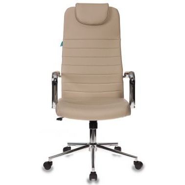 Кресло руководителя Бюрократ KB-9ECO/OR-12 светло-бежевый искусственная кожа крестовина хром[1060040]
