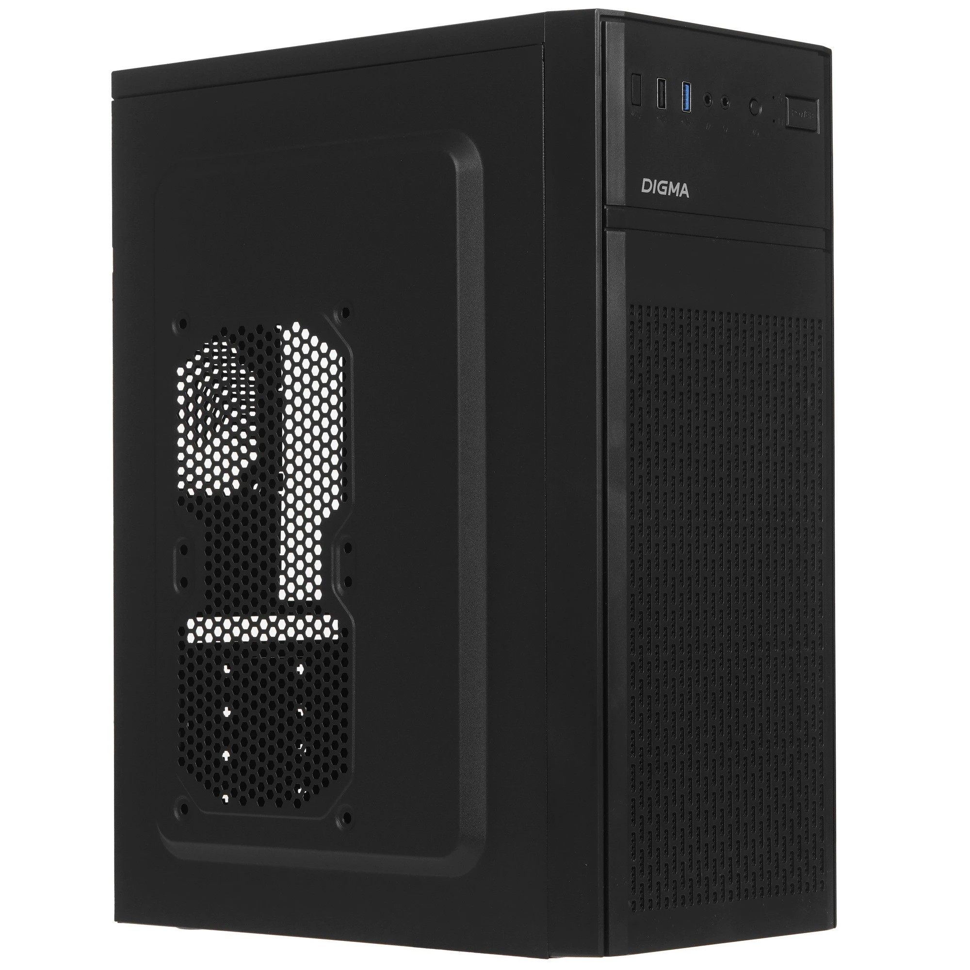 Корпус Digma DCC-MD301 черный без БП ATX 1x80mm 4x120mm 1xUSB2.0 1xUSB3.0 audio