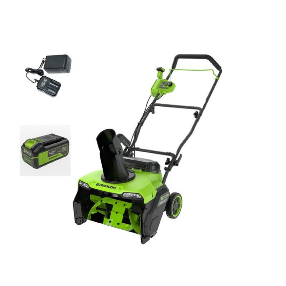 Greenworks GD40STX2 Снегоуборщик аккумуляторный, 40V, 51 см, с 1хАКБ 5 Ач и ЗУ [2603407UG]