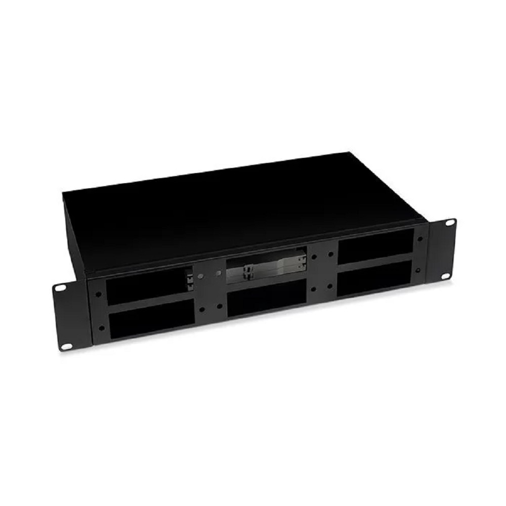 Cabeus FO-19-6FP-BK Кросс бокс оптический 19" 2U на 6 адаптерных панелей, цвет черный