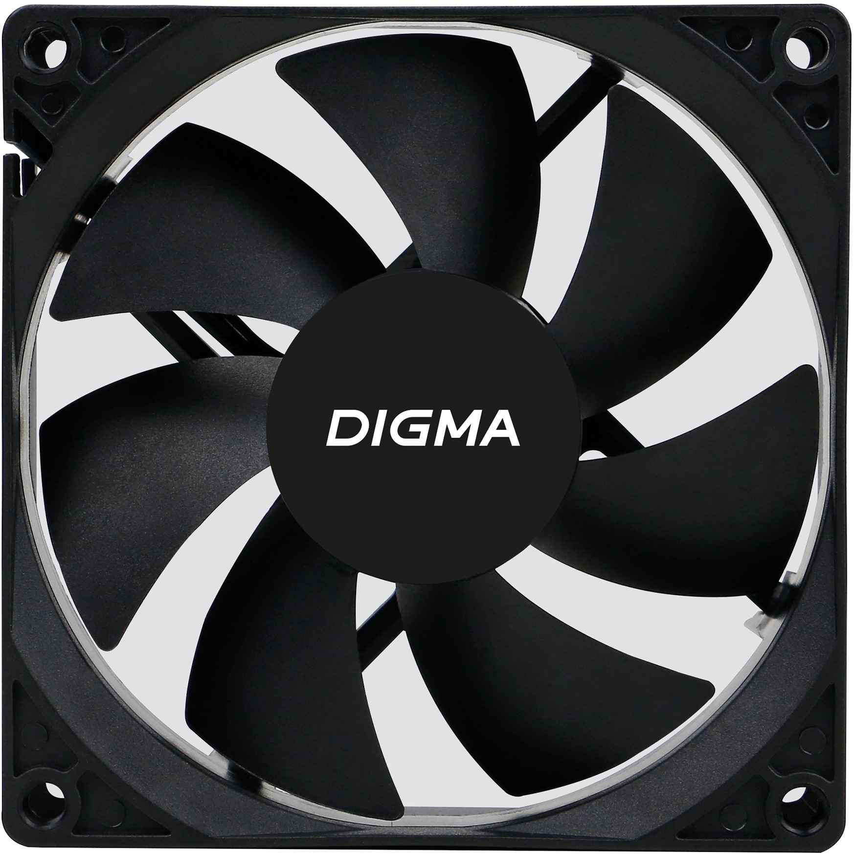 Вентилятор Digma DFAN-90  90мм черный 3-pin 4-pin (Molex)Ret