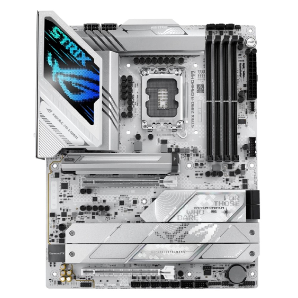 ASUS ROG STRIX Z890-A GAMING WIFI (Socket 1851, ATX, 4xDDR5(192GB), 1xPCIe 5.0x16/1xPCIe 4.0x16, 1xLAN (2.5GbE), Wi-Fi, BT, 4xSATA 6Gb/s, 5xM.2, 2xThunderbolt 4 (USB-C), 1xType-C, 7xUSB 3.2)