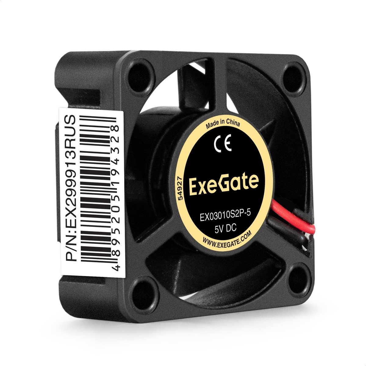 Exegate EX299913RUS Вентилятор 5В DC ExeGate EX03010S2P-5 (30x30x10 мм, Sleeve bearing (подшипник скольжения), 2pin, 9000RPM, 25dBA)