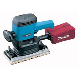 Makita 9046 Вибрационная шлифовальная машина [9046] {600Вт,115х280мм,6000об\м,ампл-5мм,3кг,кор,п\сборник,зажим,липучка}