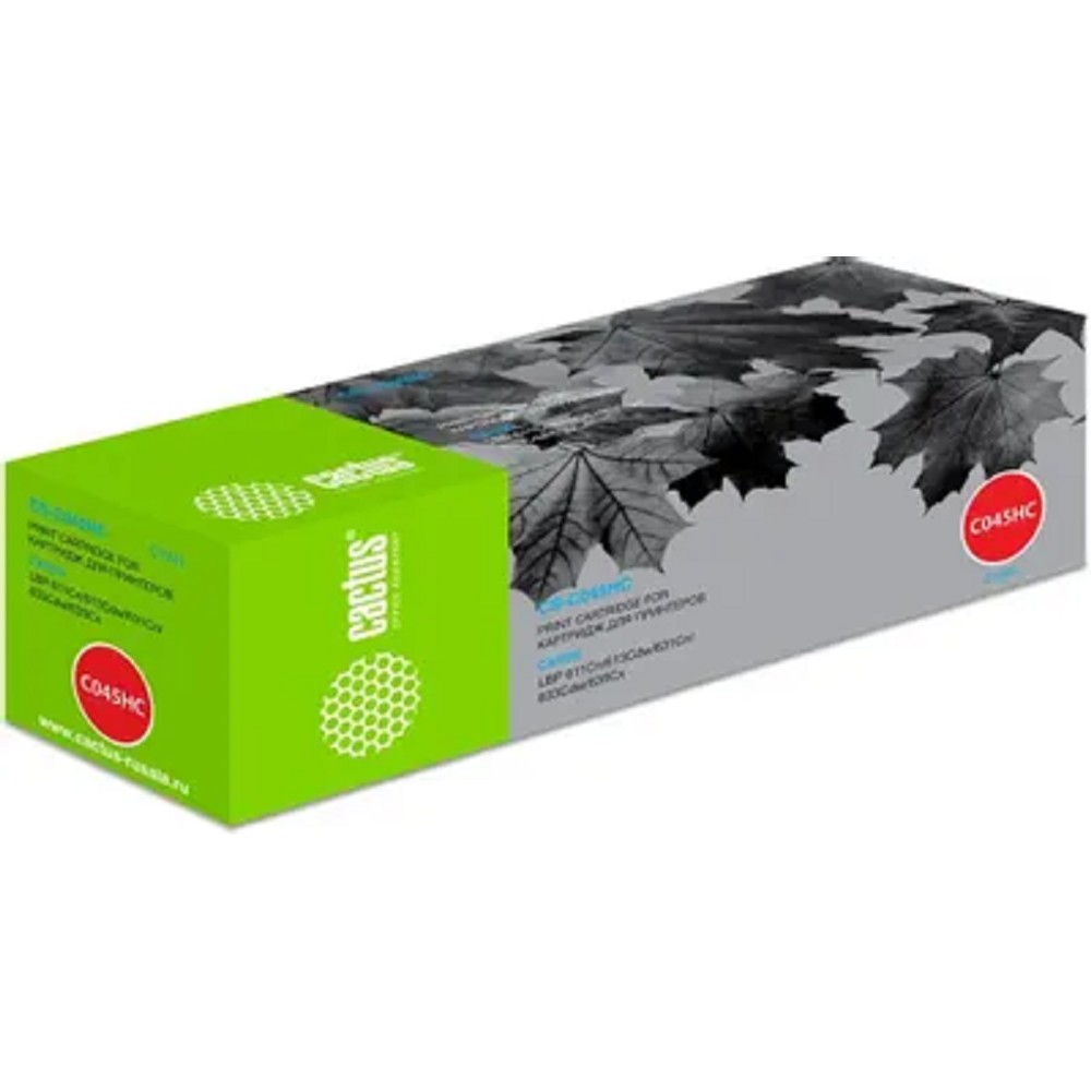Тонер Картридж Cactus CS-C045HC голубой (2200стр.) для Canon LBP 611Cn/613Cdw/631Cn/633Cdw/635Cx