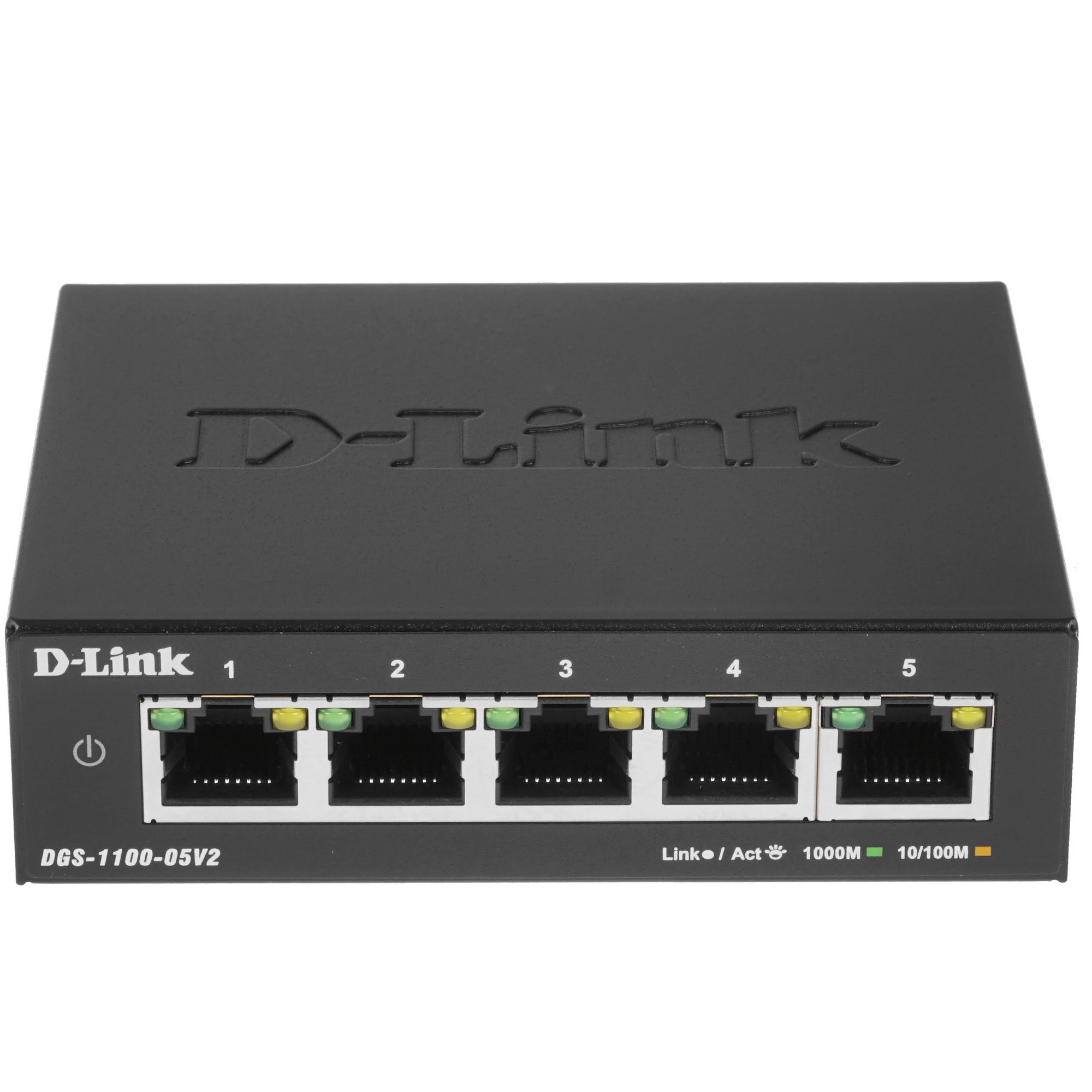 D-Link DGS-1100-05V2/A1A Настраиваемый L2 коммутатор с 5 портами 10/100/1000Base-T