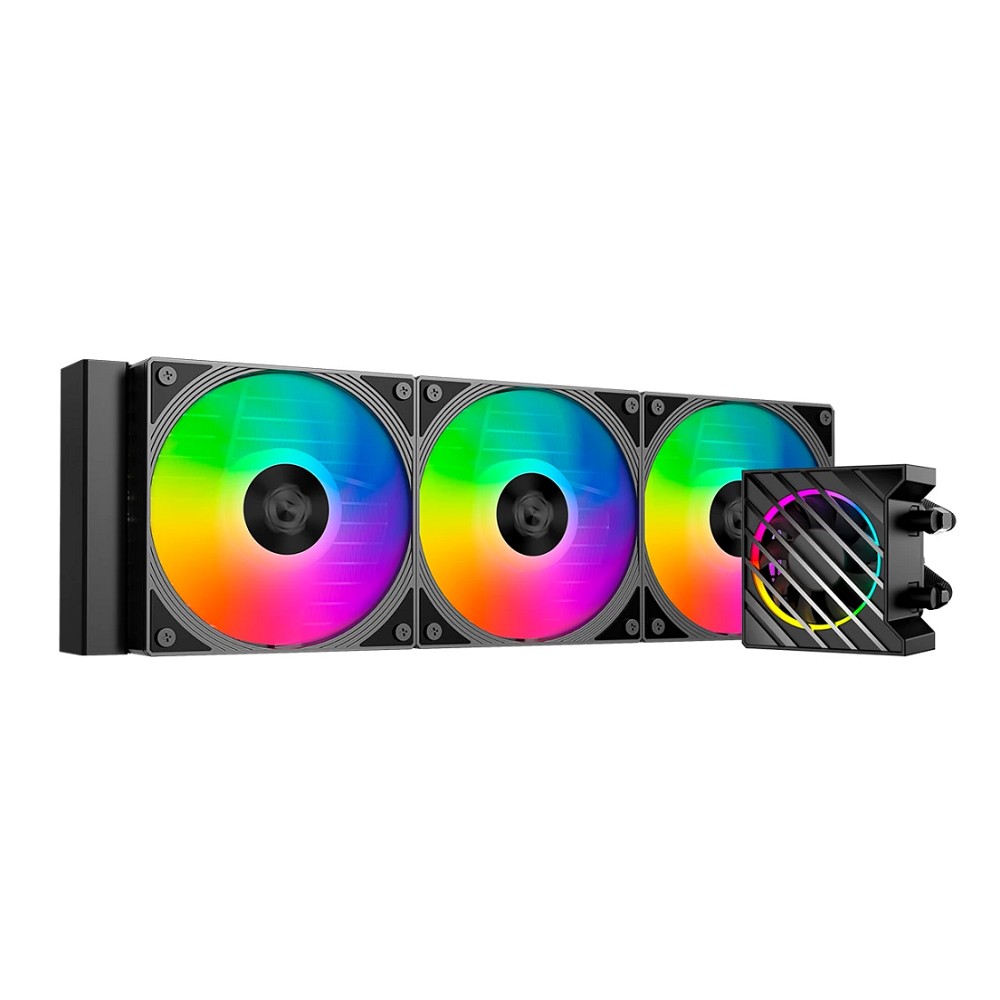 Кулер с водяным охлаждением ID-Cooling Dashflow 360 XT Pro ARGB Soc-AM5/AM4/1200/1700/1851 черный 4-pin 32.5dB Al 350W Ret