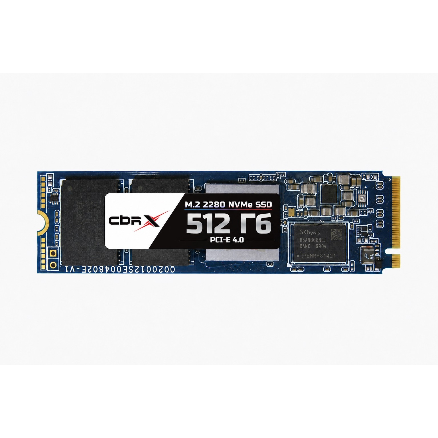 CBR SSD-512Gb-M.2-X26 Внутренний SSD- накопитель, серия "X", 512Gb, M.2 2280, PCIe4.0, 3D TLC NAND, R/W speed up to 7000/5400 MB/s, TBW 256