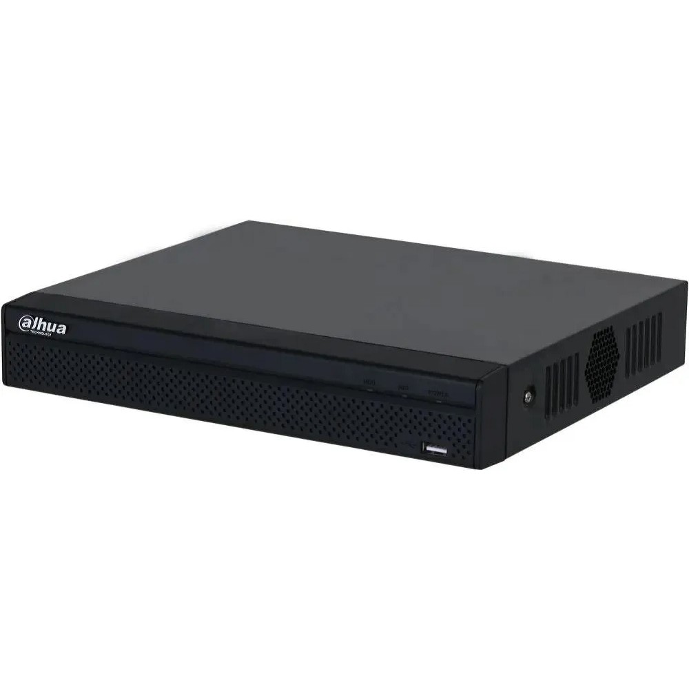 DAHUA DHI-NVR2104HS-P-4KS3 4-канальный IP-видеорегистратор с PoE, 4K и H.265+, видеоаналитика, входящий поток до 80Мбит/с, 1 SATA III до 20Тбайт