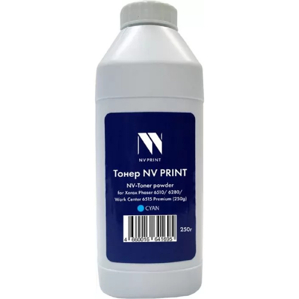 Тонер + девелопер NVP для Xerox Phaser 6510, 6280, WorkCenter 6515 Premium (250г) Cyan