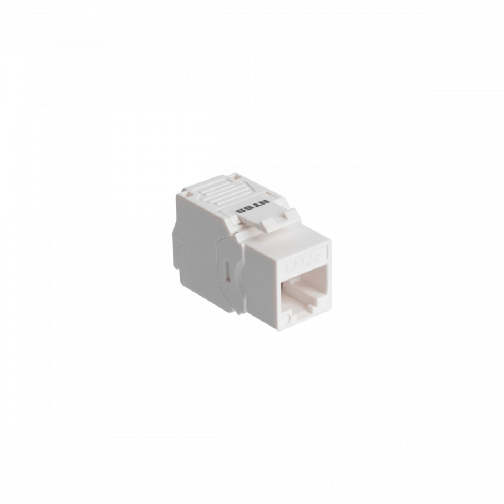 NTSS Розеточный модуль NTSS PREMIUM Keystone RJ45 UTP CAT5e 180 градусов безинструментальный белый ver2 NTSS-KJ2-PM-UTP-RJ45-5e-180-TL-WT