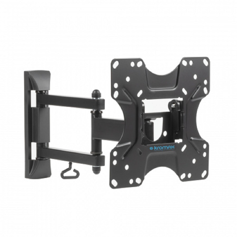 Kromax OPTIMA-214 black {20"-43", max 30 кг, настенный, 4 ст. свободы, наклон +2° -15°, поворот ±90°, от стены 70-410 мм, max VESA 200x200 мм}