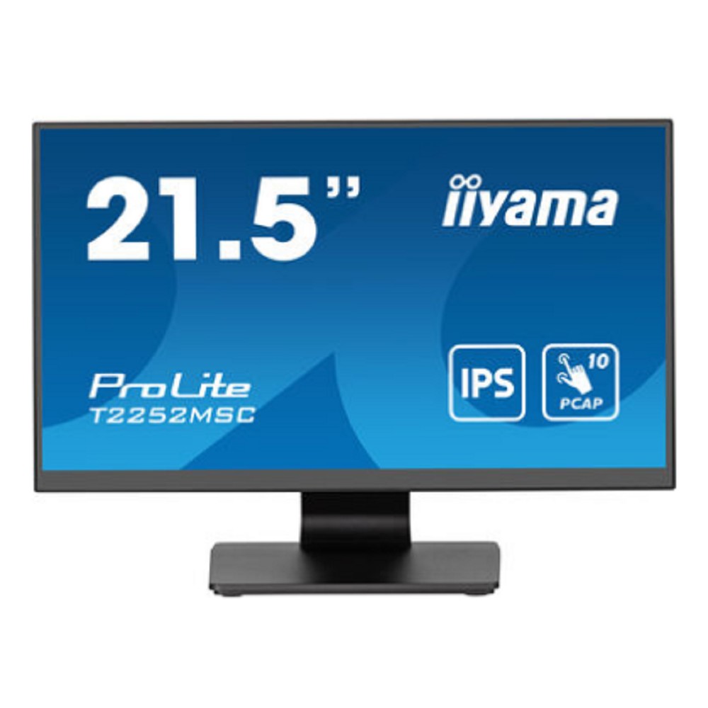 LCD Iiyama 21.5" T2252MSC-B2 TOUCH черный {IPS 1920x1080 60Hz 5ms 250cd HDMI DisplayPort USB M/M}