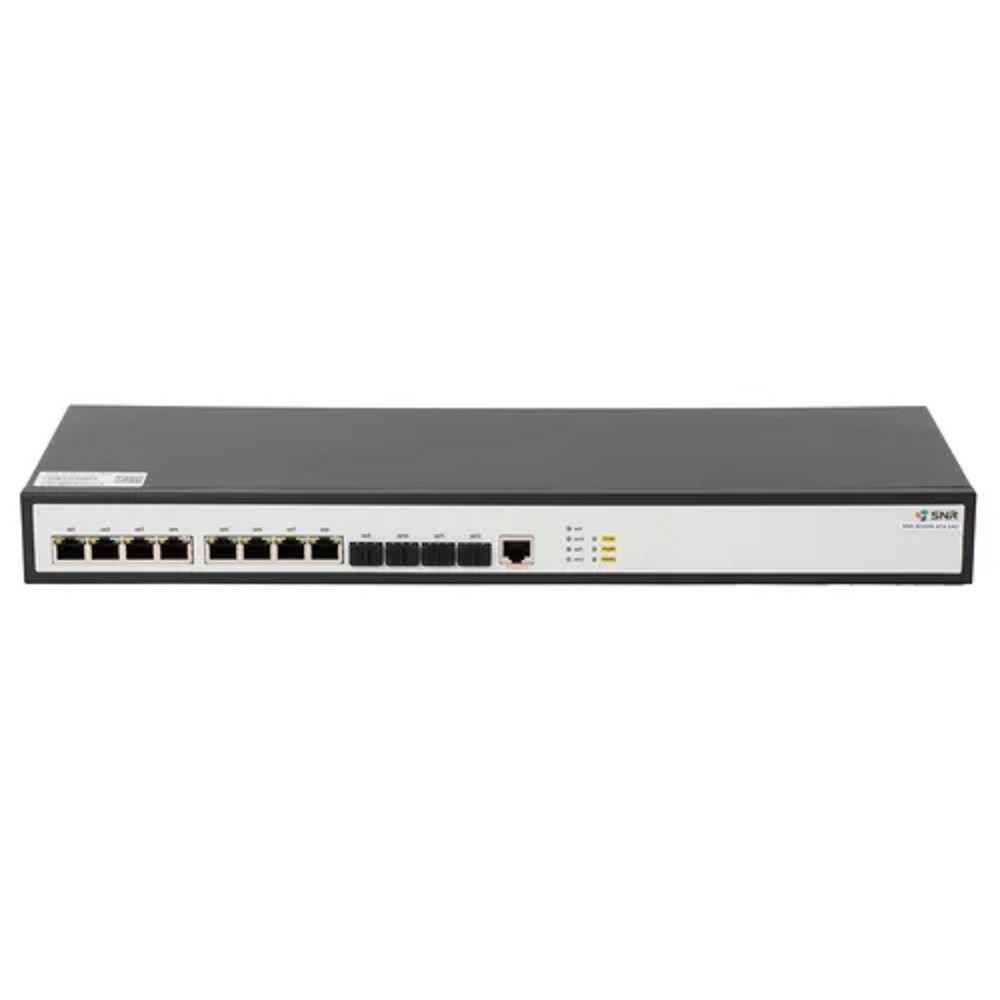 SNR SNR-S5310X-8TX-2AC Управляемый коммутатор уровня 2+, 8 портов 1/2.5/5/10GBASE-T, 4 порта 1/10G SFP+, два встроенных БП ~220V AC