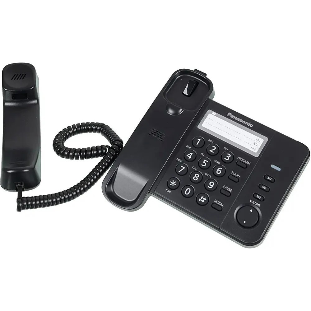 Panasonic KX-TS2352RUB (черный) {индикатор вызова,порт для доп. телеф. оборуд.,4 уровня громкости звонка}