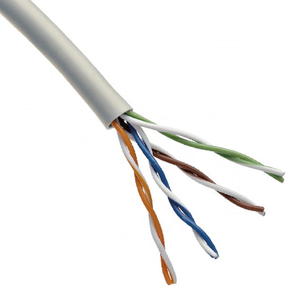 Rexant (01-0043-R) Кабель витая пара U/UTP, CAT 5e, PVC, 4PR, 24AWG, INDOOR, SOLID, серый, 305м, РФ