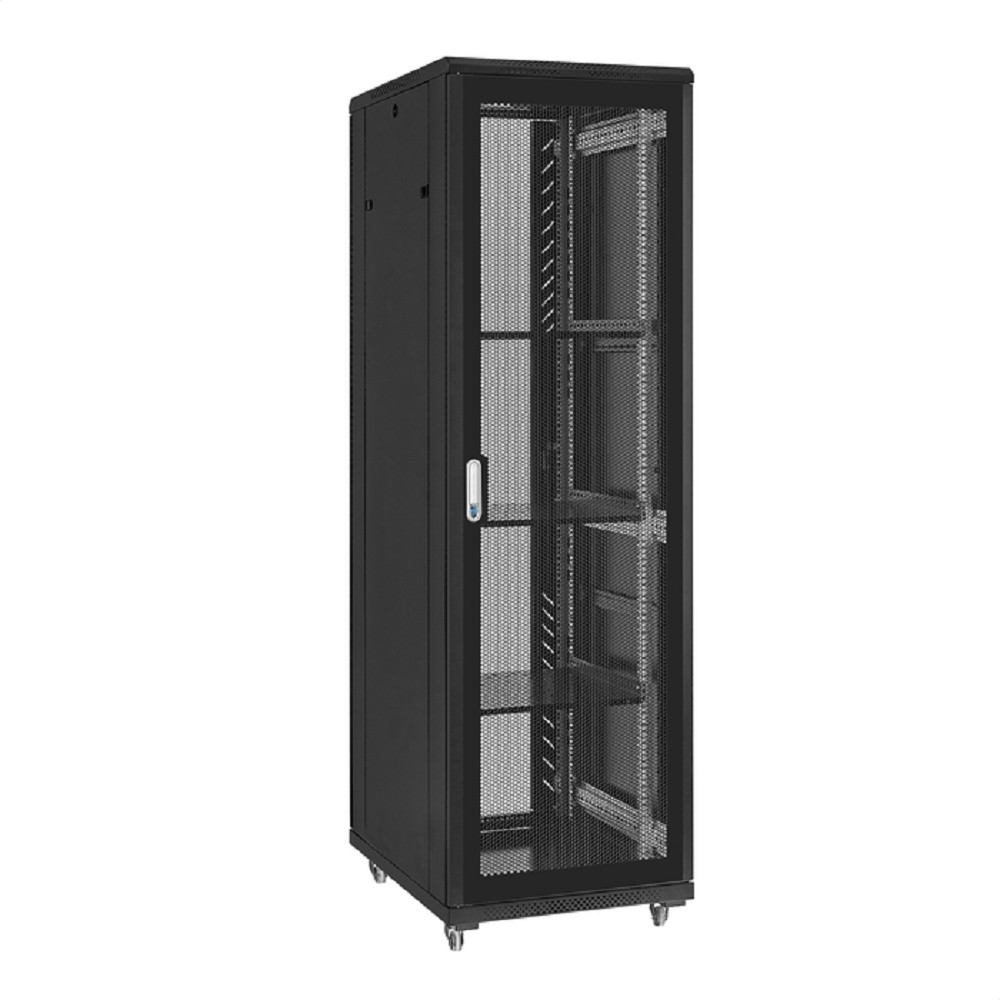 Exegate EX300274RUS Шкаф телекоммуникационный 19" напольный 42U ExeGate EC-FS-42U.600.800.G.V.BLACK (19”, 42U, 600x800x2054mm (ШхГхВ), передняя дверь закаленное стекло, задняя перфорированная дверь, с