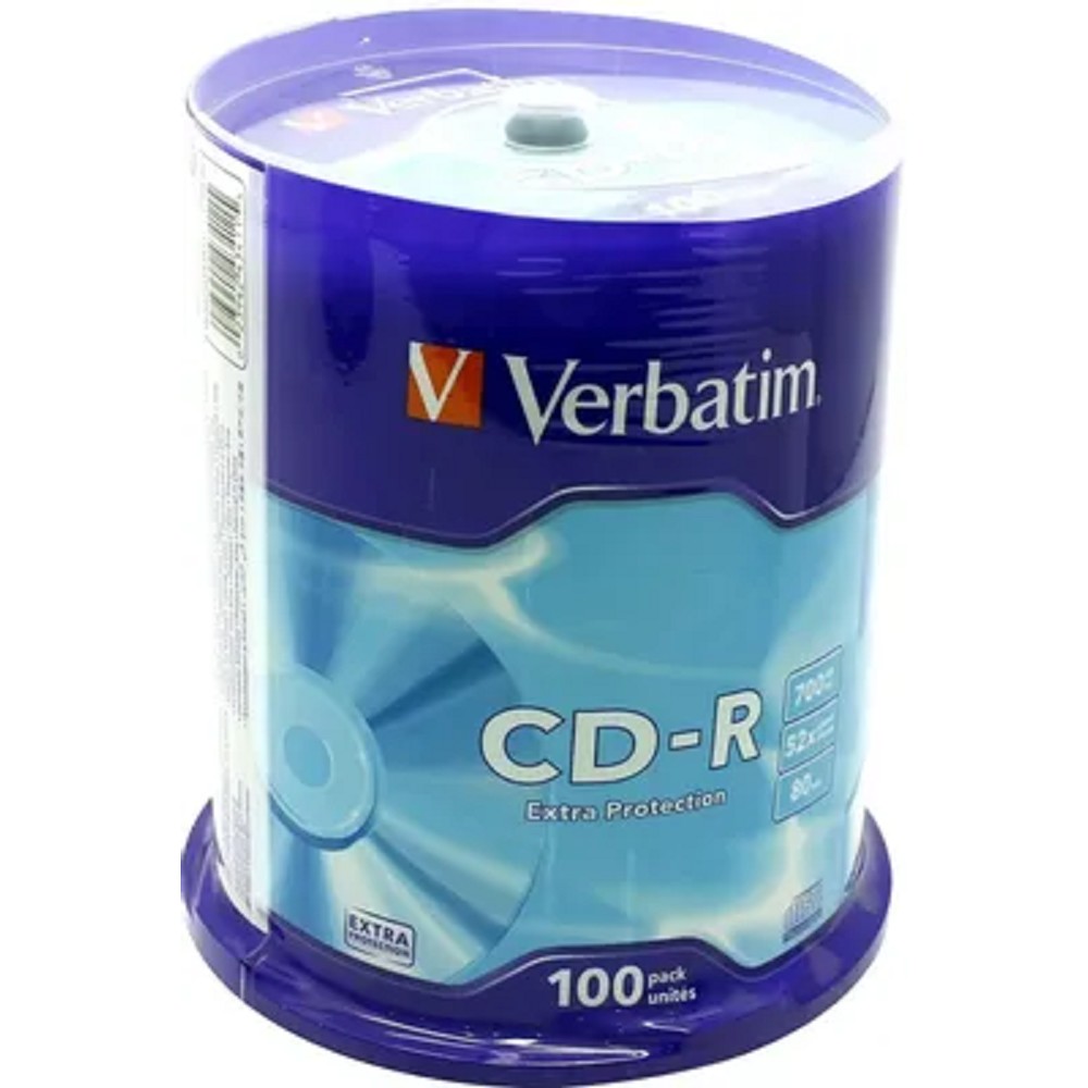 Verbatim Диски CD-R 100 шт 700Mb 52x Cake Box ( 43411)
