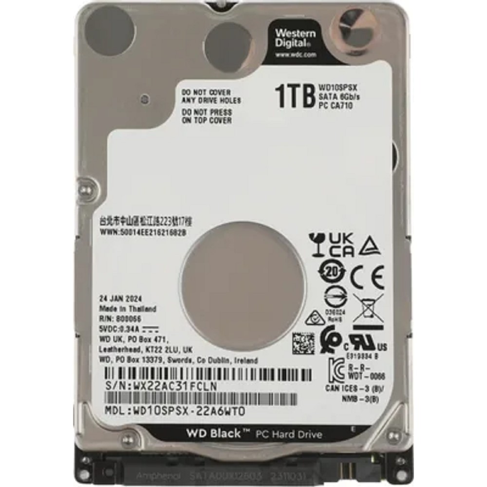 1TB WD Black (WD10SPSX) {SATA 6Gb/s, 7200 rpm, 64Mb buffer}
