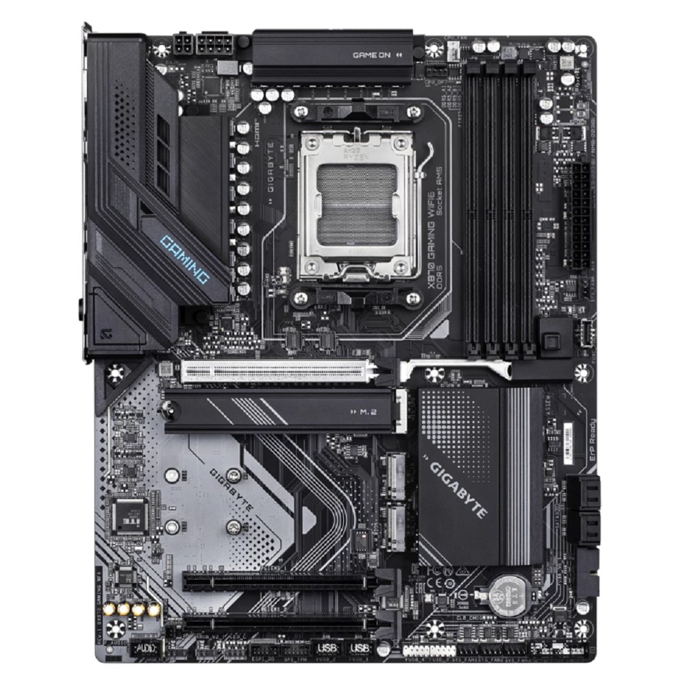 Gigabyte X870 GAMING WIFI6, Socket AM5 {AMD X870, 4xDDR5-5200, HDMI, 3xPCI-Ex16, 4xSATA3(RAID 0/1/10), 3xM.2, 8 Ch Audio, 1x2,5GLan, WIFI, (4+4)xUSB2.0, (4+2)xUSB3.2, (2+1)xUSB Type-C™, ATX}