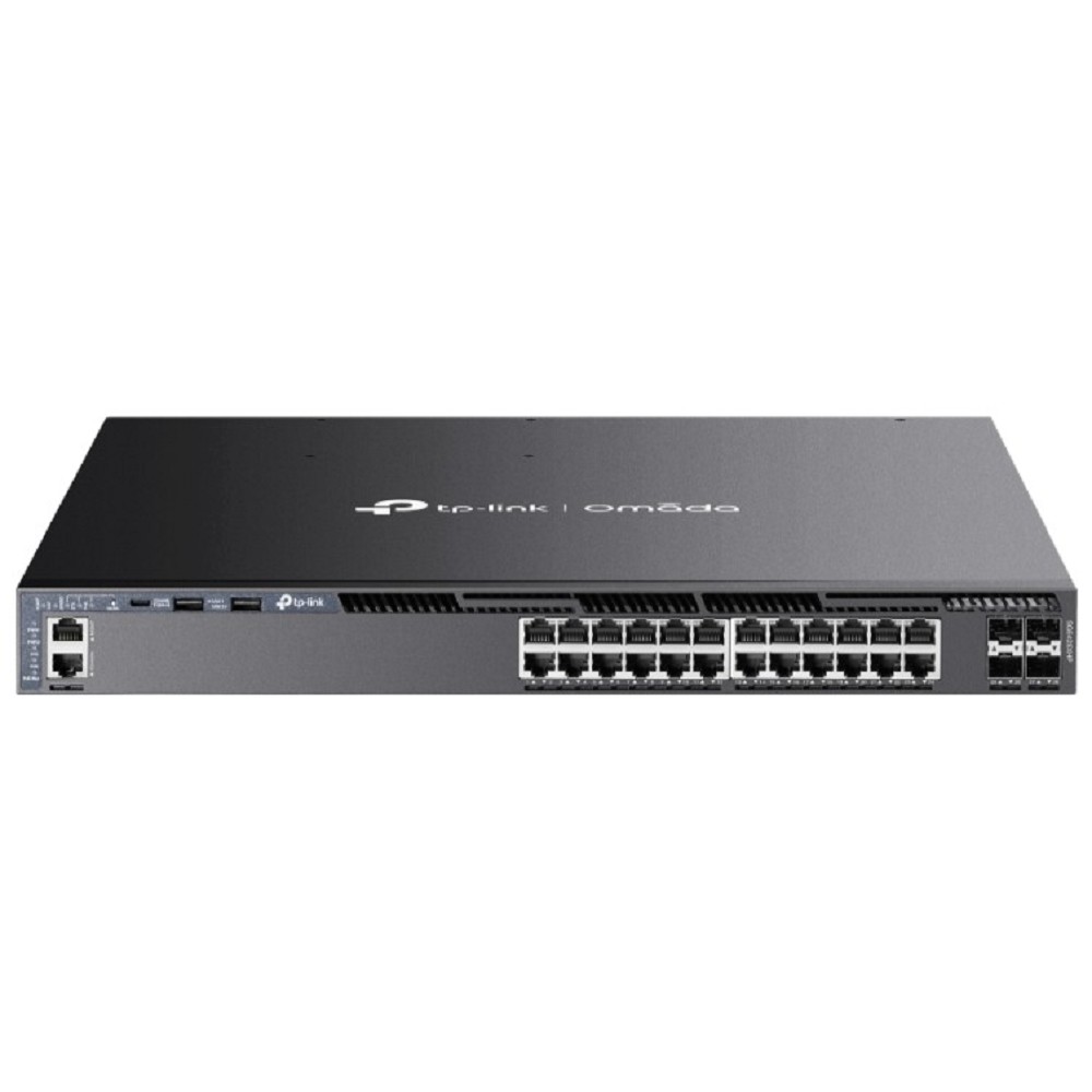 TP-Link SG6428XHP Стекируемый управляемый коммутатор 3-го уровня Omada с 24 гигабитными портами PoE+ и 4 портами SFP+