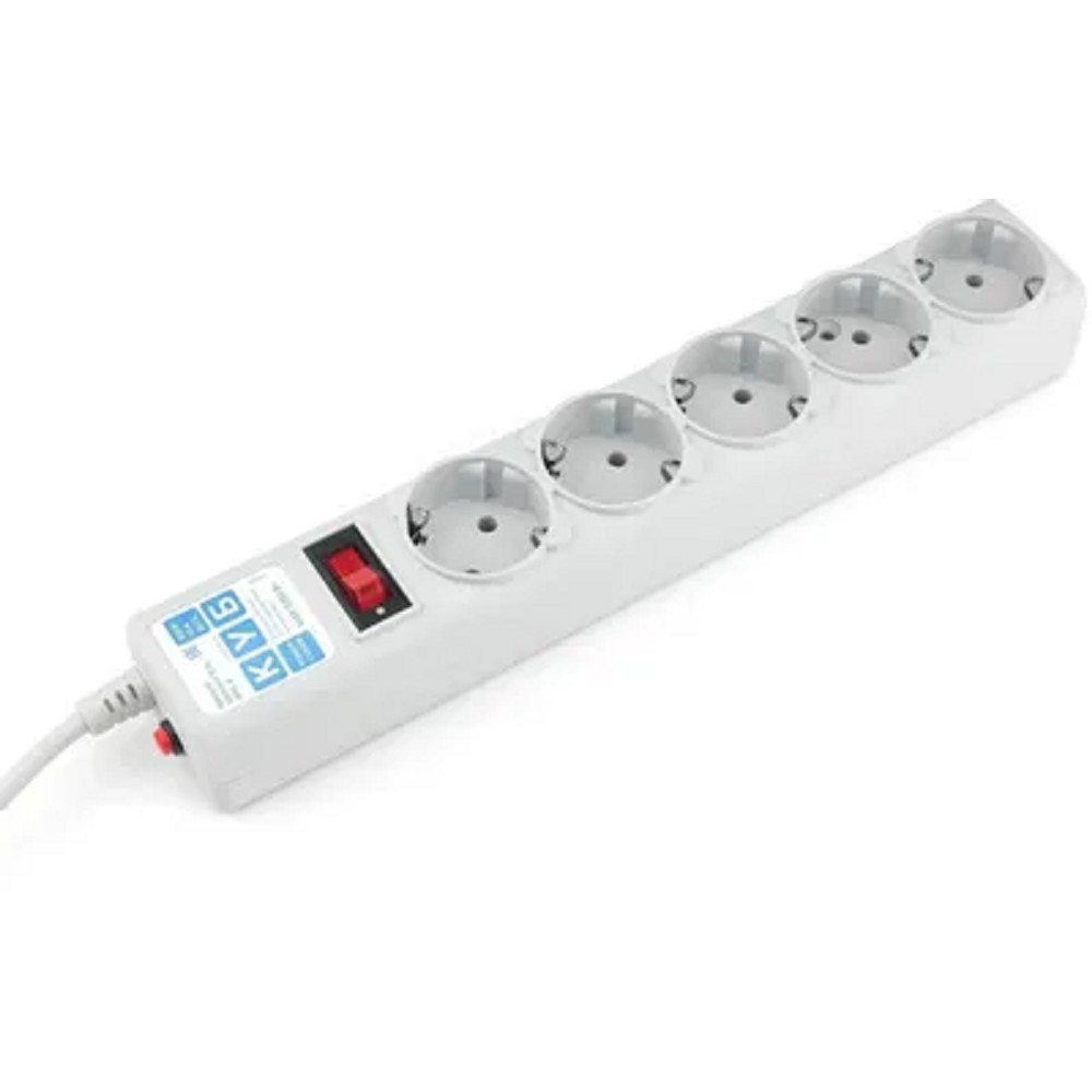 PowerCube Фильтр-удлинитель, 5.0м, 5 евророзеток (SPG-B-15), серый