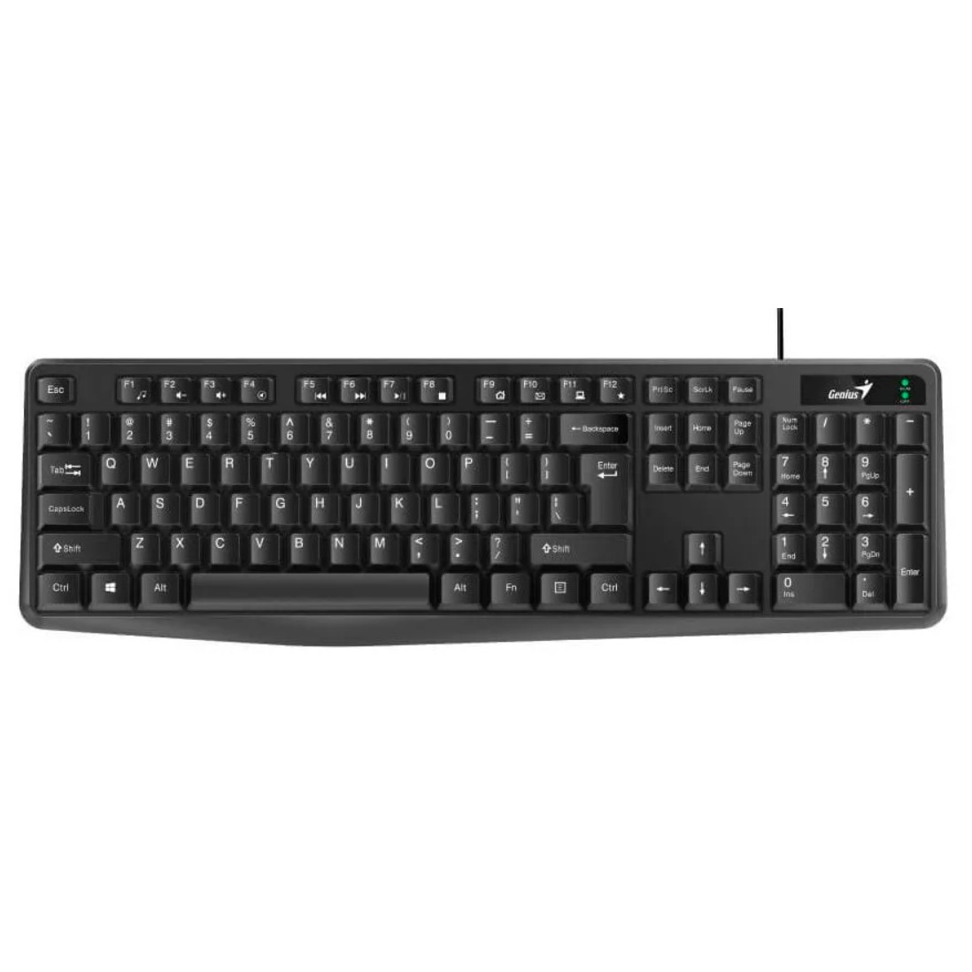 Повреждение упаковки Клавиатура Genius Smart KB-117, {Черный, проводная, USB, 104 клавиши, защита от проливаний, регулировка наклона} [31310016402]
