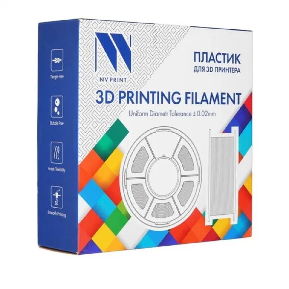 Филамент NVPRINT Silk PLA+  Red/Yellow/Green  для 3D печати диаметр 1.75мм  длина 330 метров  масса 1 кг