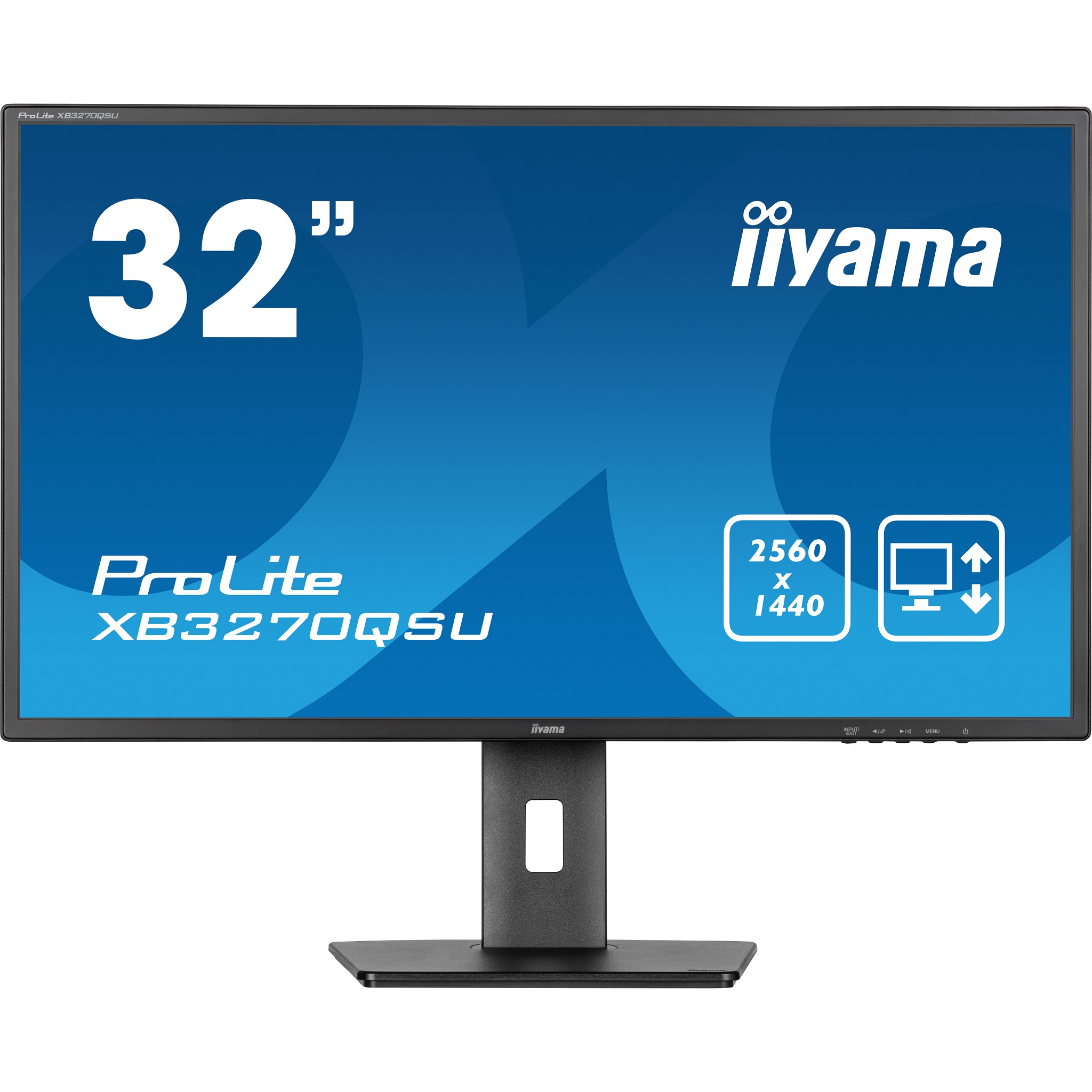 LCD IIYAMA 31.5" XB3270QSU-B1 {IPS 2560x1440 100Hz 3ms 178/178 250cd 1200:1 10bit(8bit+FRC) 2xHDMI1.4 DisplayPort1.4 3xUSB3.2 2x2W HAS VESA}