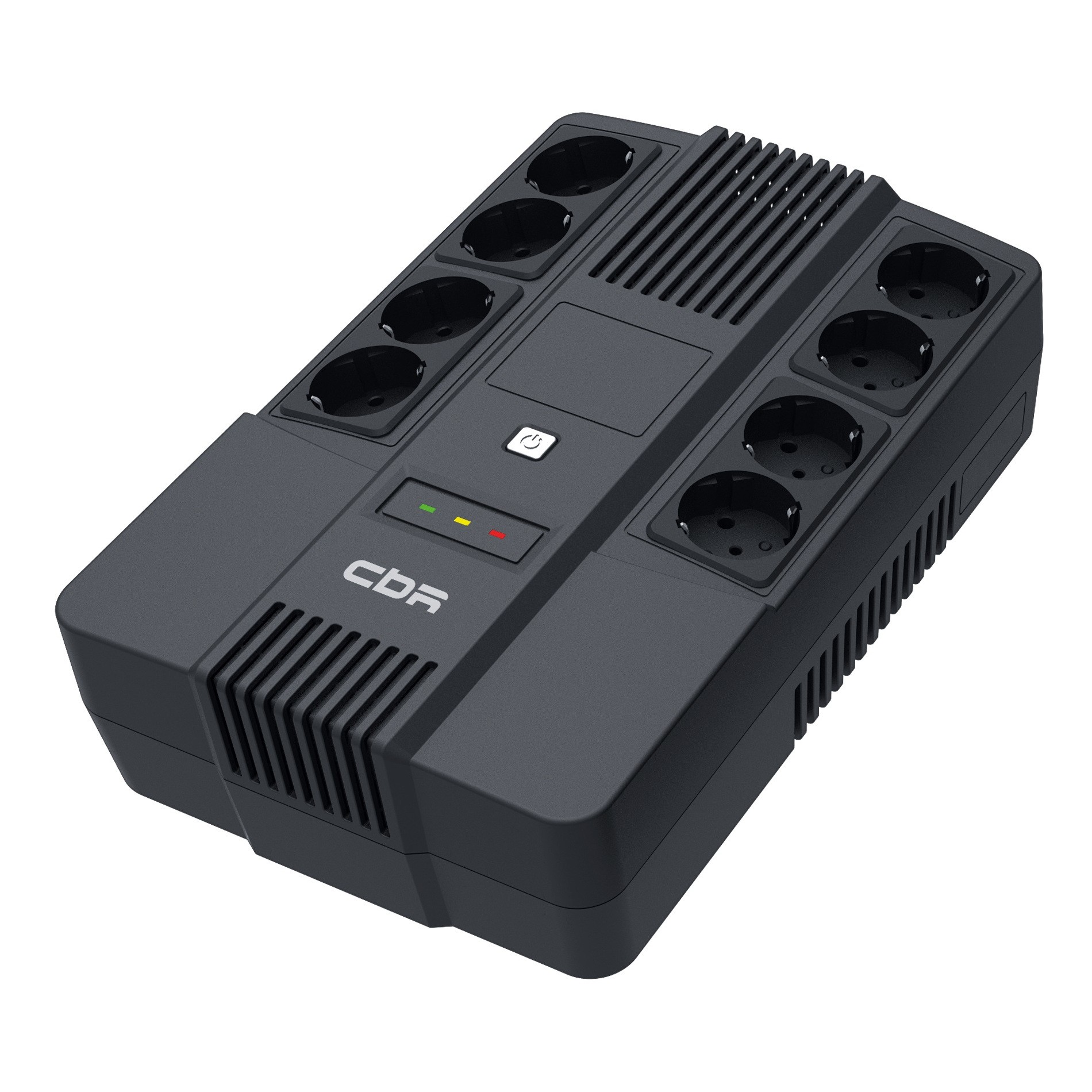 ИБП CBR [UPS-OFK-101E-600] 600VA/360W,  Schuko CEE 7 Outlets: (x4 Battery &amp; Surge Protected; x4 Surge Protected), LED, AVR, 12V/7Ah
