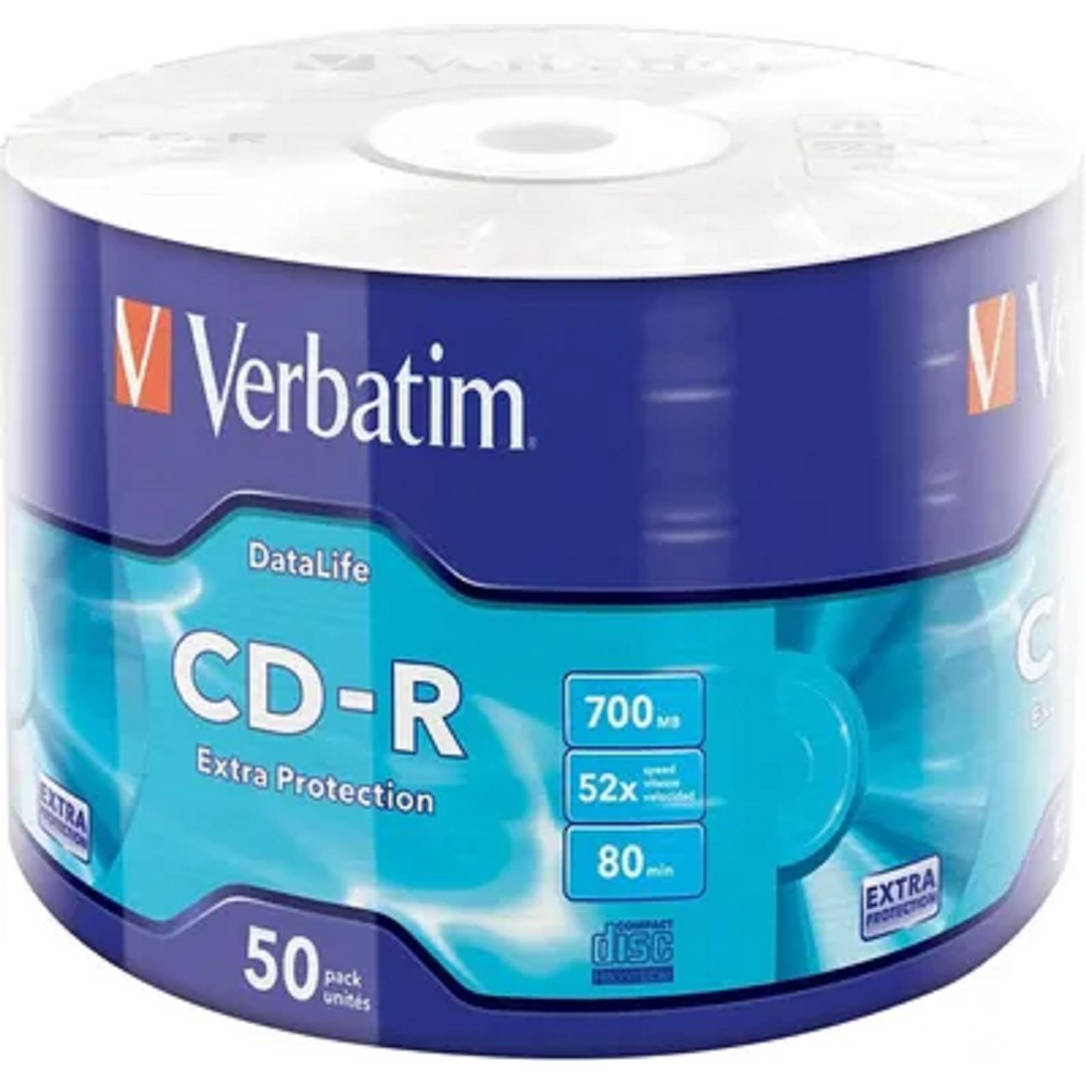 Verbatim Диски CD-R 700Mb 52x bulk (50шт) (43787)