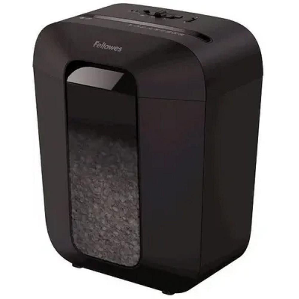 Fellowes Шредер PowerShred LX50 FS-44060(01), черный {DIN P-4, 4х37мм, 9лст.,  17 лтр., уничт.: скрепки,скобы,карты}