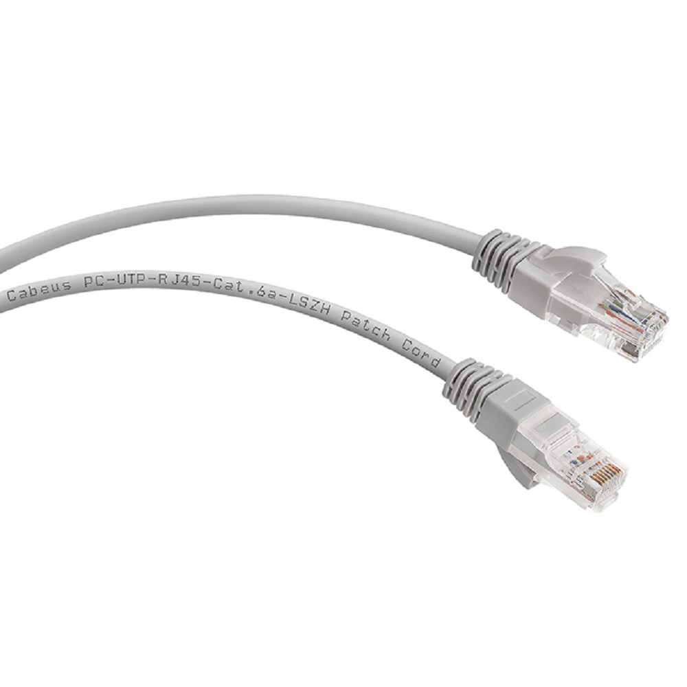 Cabeus PC-UTP-RJ45-Cat.6a-10m-LSZH Патч-корд UTP, категория 6a, 10G, неэкранированный, LSZH, 10 м, серый