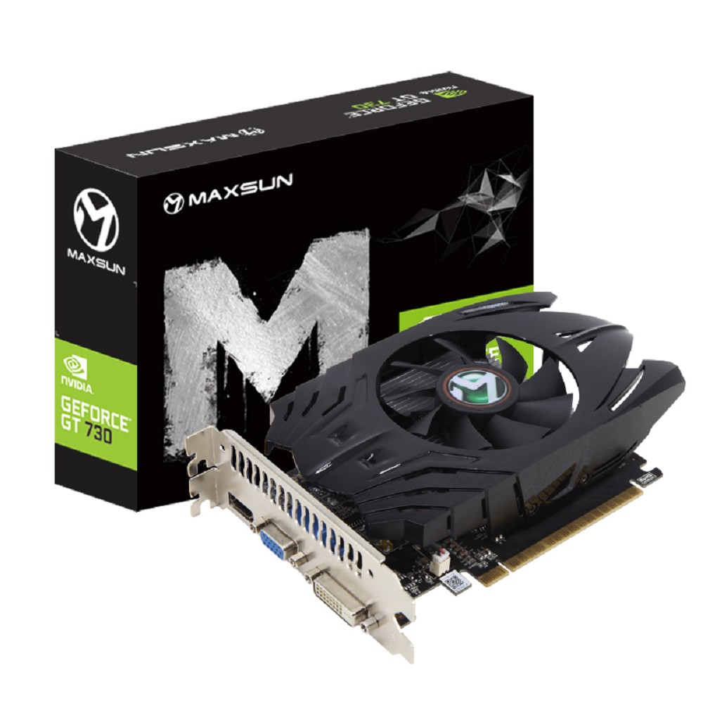 Видеокарта MAXSUN MS-GT730 Power Hammer 4G GDDR3, 64bit, 902/1333Mhz,  DVI/VGA/HDMI 1 FAN (MS-GT730 PH 4G) RTL