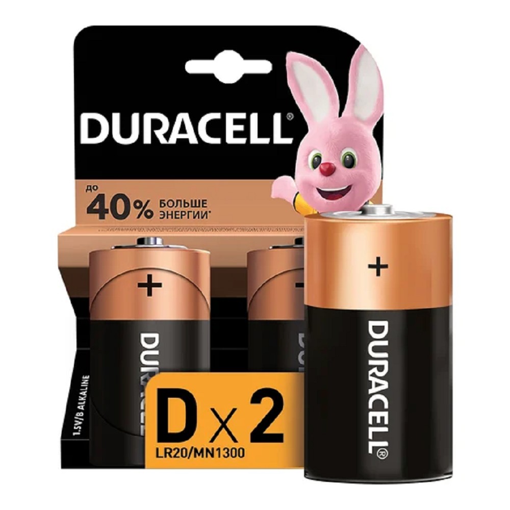 Повреждение упаковки Duracell LR20-2BL (2 шт. в уп-ке)