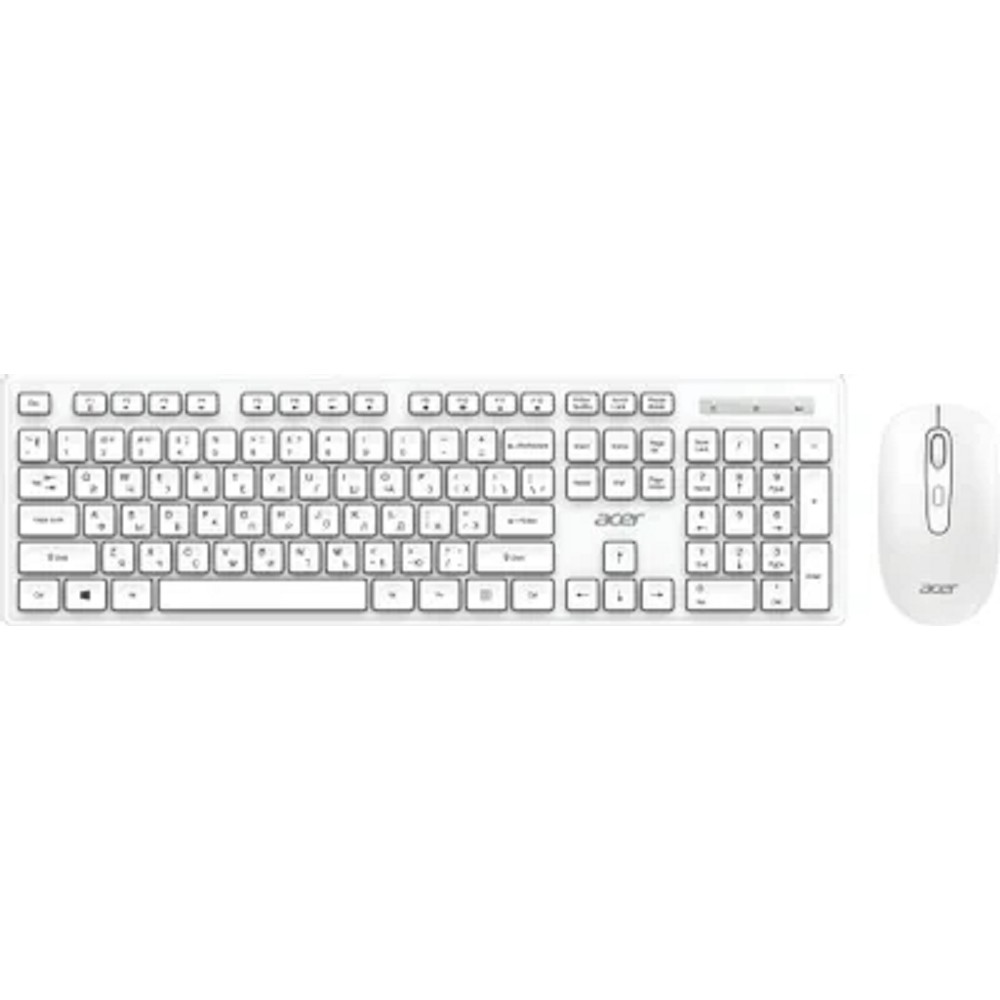Acer OCC503 [ZL.ACC11.00L] Комплект (клавиатура + мышь} клав:белый мышь:белый USB беспроводная slim Multimedia 