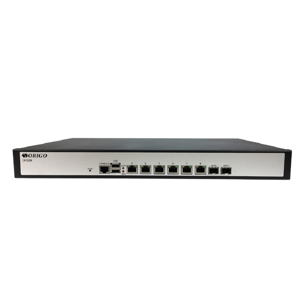 ORIGO OF3208/A1A Сетевая платформа, 6x1000Base-T, 2x1000Base-X SFP, 2xUSB, RJ45 Console, 2-ядерный процессор