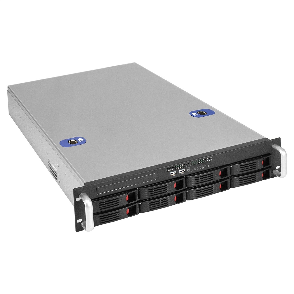 Exegate EX295860RUS Серверный корпус ExeGate Pro 2U660-HS08 <RM 19", высота 2U, глубина 660, БП 2U-400ADS, 8xHotSwap, USB>