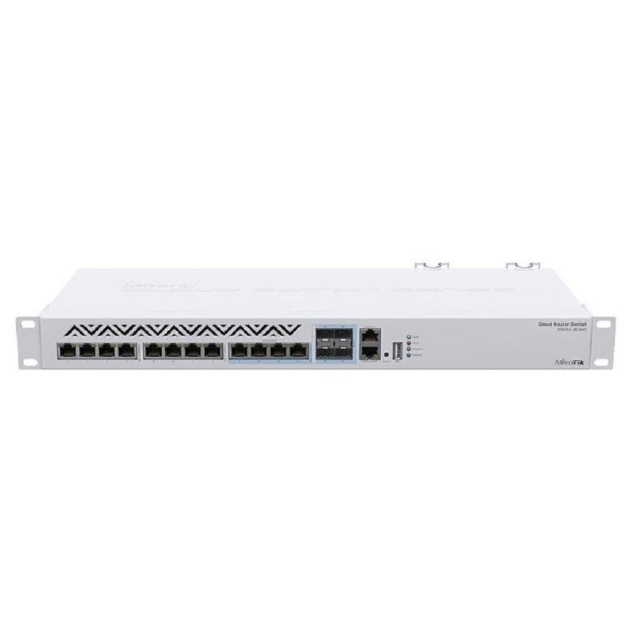 MikroTik CRS312-4C+8XG-RM Коммутатор управляемый, Cloud Router Switch (L3) 8х 1G/2.5G/5G/10G RJ45,  4х 10G RJ45/SFP+ with RouterOS L5, 1U rackmount enclosure