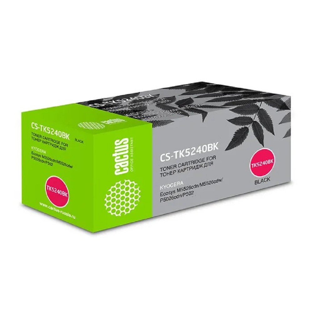 CACTUS TK-5240Bk Тонер-картридж  для Kyocera Ecosys M5526cdn/M5526cdw/P5026cdn/P5026cdw, черный (4000стр.)