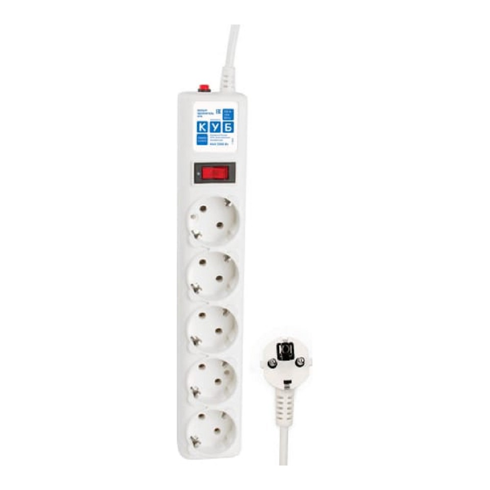 PowerCube Сетевой фильтр 3.0м, 5 розеток (SPG-B-10-WHITE), белый