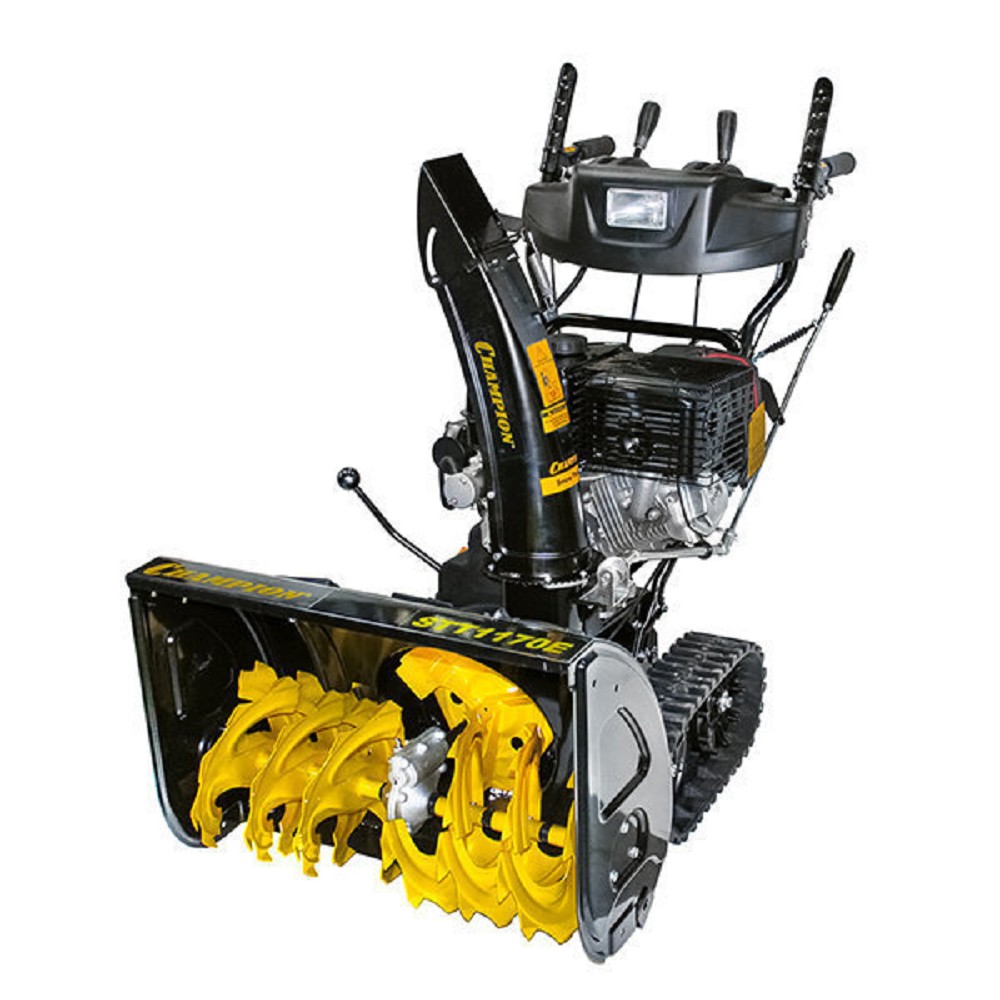 CHAMPION Снегоуборщик STT1170E { 6.5л 121кг эл.стартер,фара,обогрев рук } 