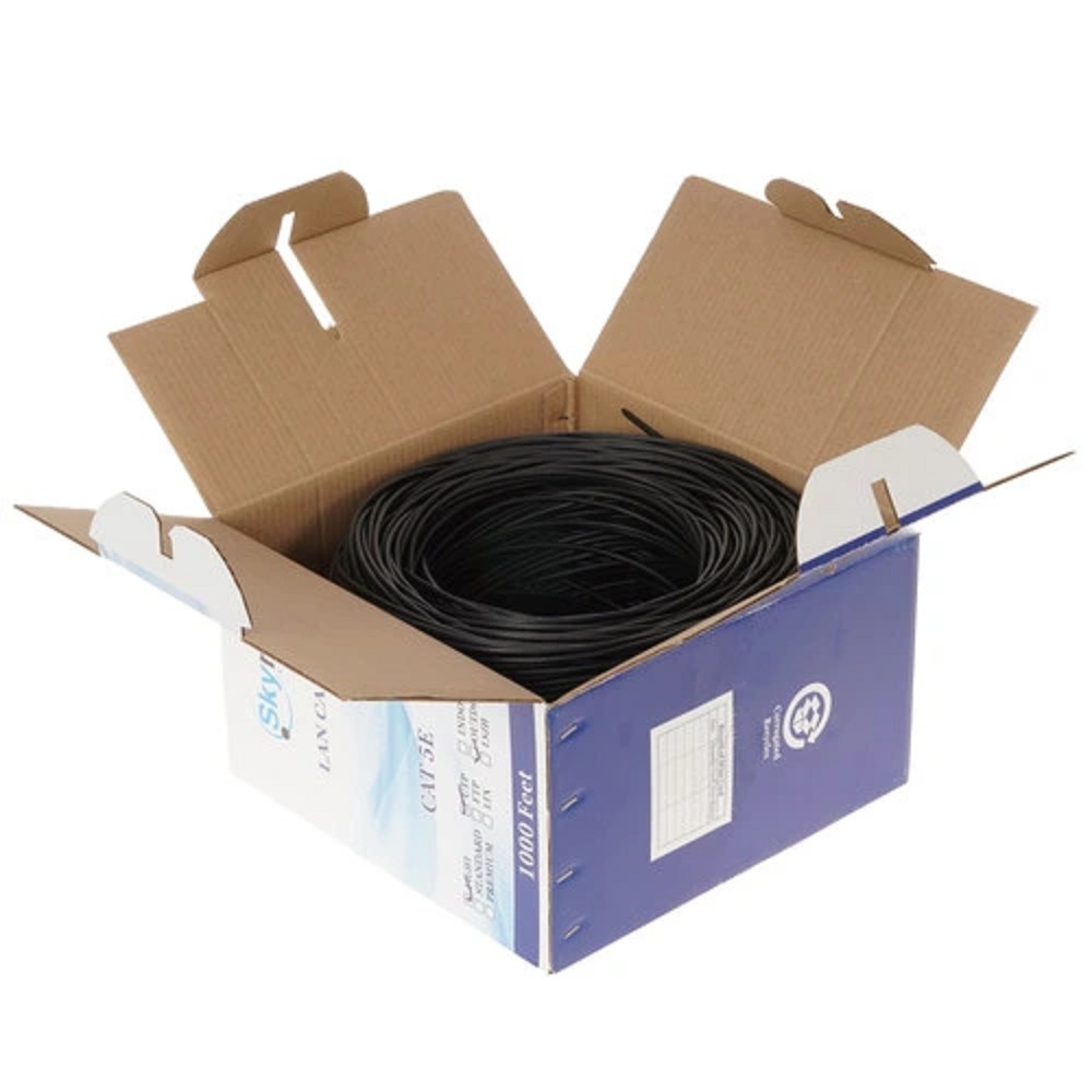 SkyNet Light UTP outdoor 2x2x0.46, медный, FLUKE TEST, кат.5e, однож., 305м, box, черный [CSL-UTP-2-CU-OUT]