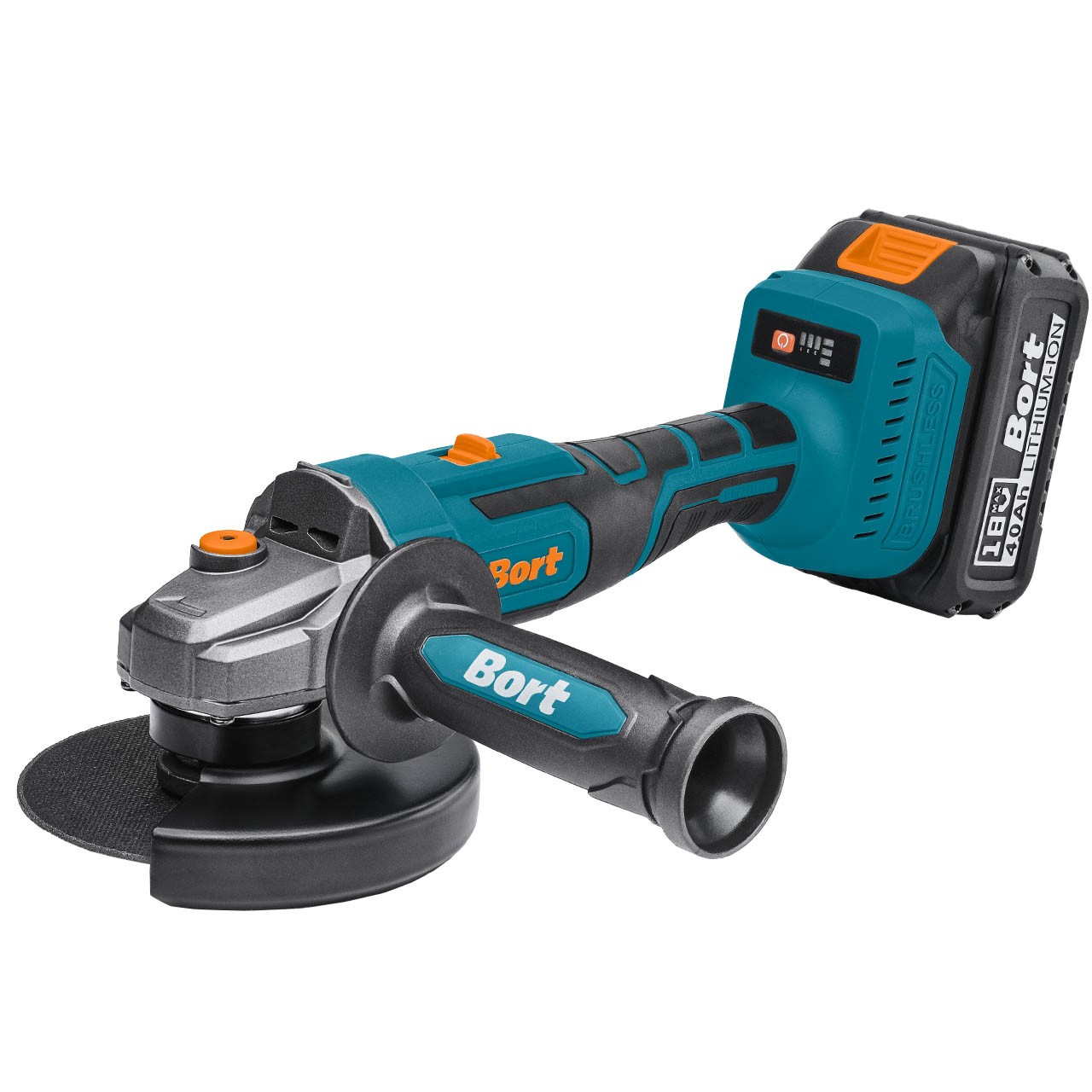 Bort МАШИНА ШЛИФОВАЛЬНАЯ УГЛОВАЯ АККУМУЛЯТОРНАЯ BORT BWS-21LI {21 В; Li-Ion ; 4 Ач; 5000-8500 об/мин; 22,2 мм; 1,7 кг; 4 Ач; батарей 2 шт; аксессуаров 6 шт; гарантия 2 г} [93413571]