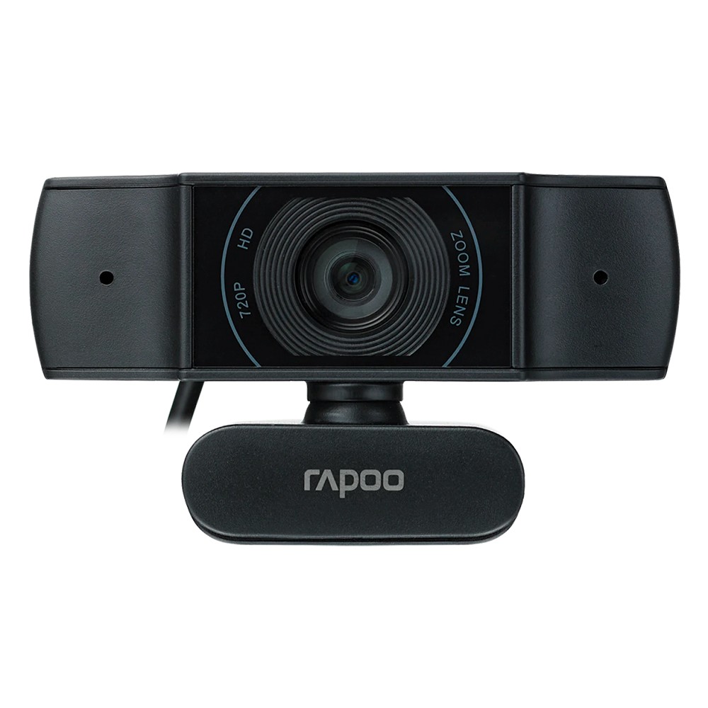 Веб-Камера, Rapoo, C200, USB 2.0, 1280*720/640*480, 2.0Mpx, Микрофон, Крепление: зажим, Чёрный
