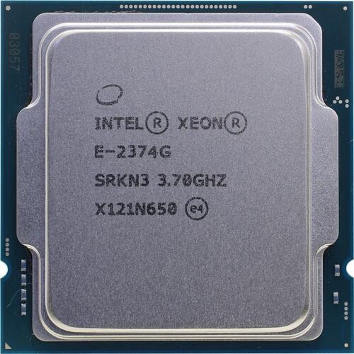 CPU Intel Xeon E-2374G (Rocket Lake, 4C/8T,3.7/5GHz, 8MB, 80W, UHD Graphics P750)
