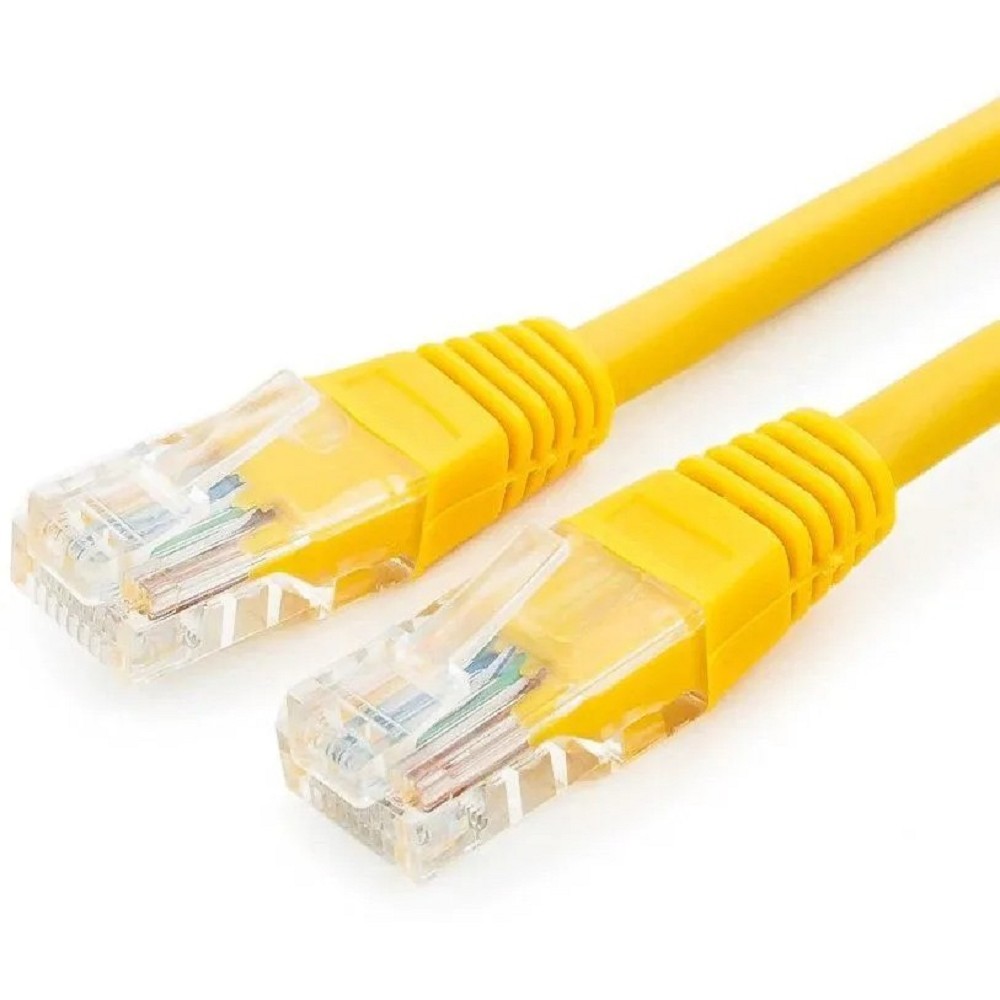 Cablexpert PP12-0.5M/Y Патч-корд UTP кат.5e, 0.5м, литой, многожильный (жёлтый)